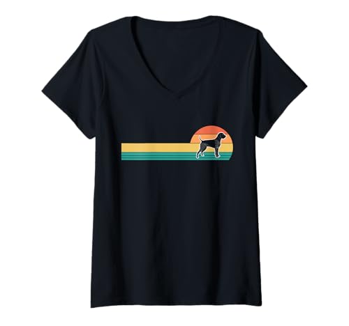 Damen Hund Deutsch Kurzhaar T-Shirt mit V-Ausschnitt Damen Hund Deutsch Kurzhaar T-Shirt mit V-Ausschnitt von Hunderasse Deutsch Kurzhaar