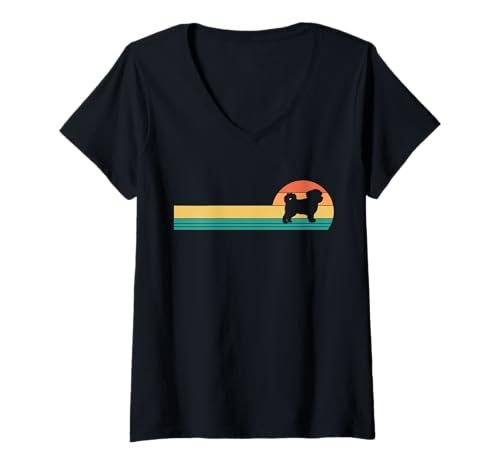 Damen Hund Havaneser T-Shirt mit V-Ausschnitt Damen Hund Havaneser T-Shirt mit V-Ausschnitt von Hunderasse Havaneser