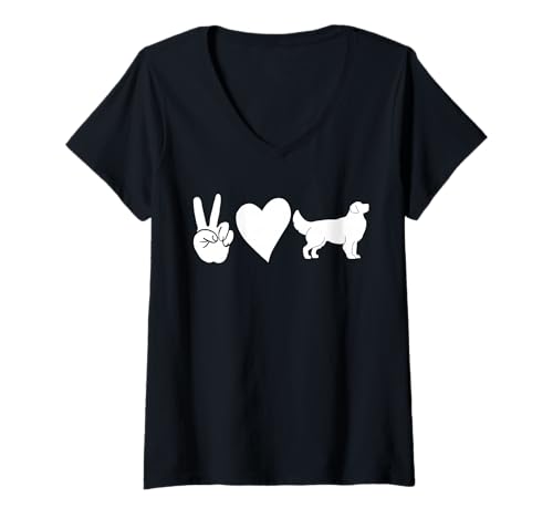 Damen Hund Labrador T-Shirt mit V-Ausschnitt Damen Hund Labrador T-Shirt mit V-Ausschnitt von Hunderasse Labrador
