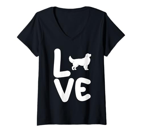 Damen Hund Labrador T-Shirt mit V-Ausschnitt Damen Hund Labrador T-Shirt mit V-Ausschnitt von Hunderasse Labrador