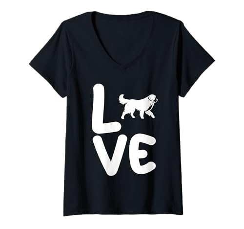 Damen Hund Sennenhund T-Shirt mit V-Ausschnitt Damen Hund Sennenhund T-Shirt mit V-Ausschnitt von Hunderasse Sennenhund