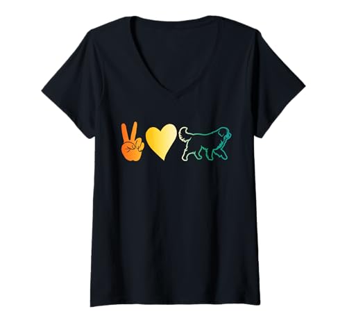 Damen Hund Sennenhund T-Shirt mit V-Ausschnitt Damen Hund Sennenhund T-Shirt mit V-Ausschnitt von Hunderasse Sennenhund