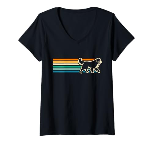 Damen Hund Sennenhund T-Shirt mit V-Ausschnitt Damen Hund Sennenhund T-Shirt mit V-Ausschnitt von Hunderasse Sennenhund