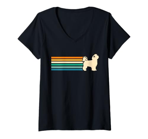Damen Hund Yorkshire Terrier T-Shirt mit V-Ausschnitt Damen Hund Yorkshire Terrier T-Shirt mit V-Ausschnitt von Hunderasse Yorkshire Terrier