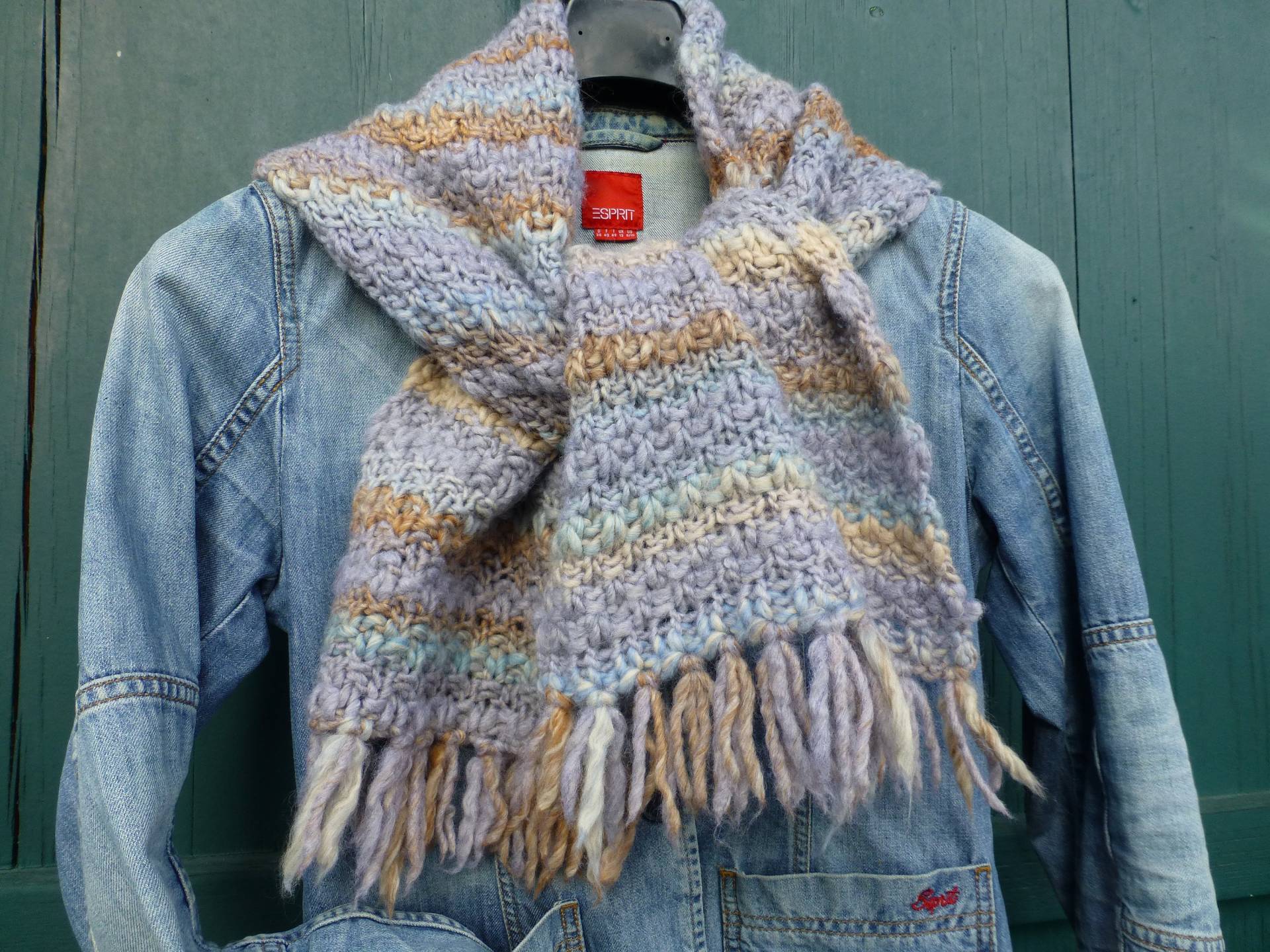 Schal Im Perlmuster Mit Fransen - Tuch Warm Schal Im Perlmuster Mit Fransen - Tuch Warm von HundertSachenMachen