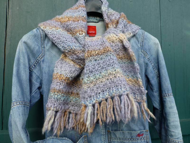 Schal Im Perlmuster Mit Fransen - Tuch Warm Schal Im Perlmuster Mit Fransen - Tuch Warm von HundertSachenMachen