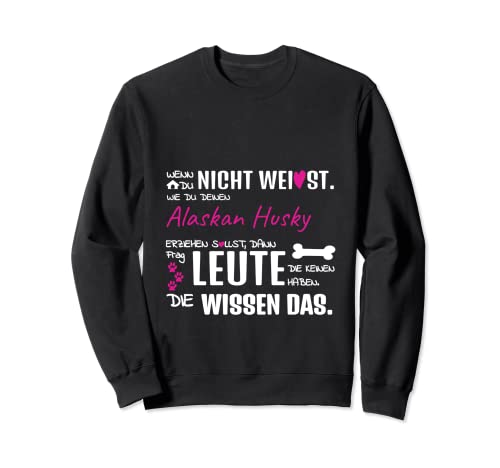 Alaskan Husky Fashion Violett Damen Sweatshirt von Hundesport Hundeplatz - Lustige Sprüche Damen Mode