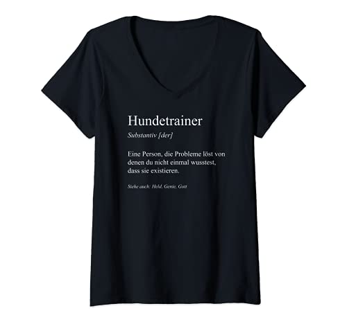 Damen Hundetrainer I Hundetrainerausbildung Hund Dackel Motiv T-Shirt mit V-Ausschnitt Damen Hundetrainer I Hundetrainerausbildung Hund Dackel Motiv T-Shirt mit V-Ausschnitt von Hundetrainerin Hundebesitzer Hundehalter Geschenk