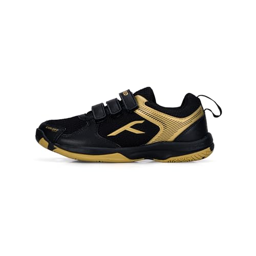 Hundred Herren Court Star Badminton Shoes, Black Gold, 36 EU von Hundred