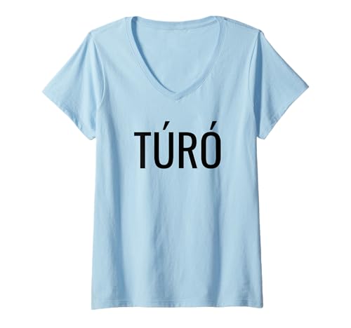 Damen Túró Hungarian Cottage Cheese T-Shirt mit V-Ausschnitt Damen Túró Hungarian Cottage Cheese T-Shirt mit V-Ausschnitt von Hungary Hungarian Food Designs