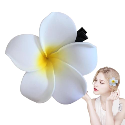HunicandIU -Blumen-Haarspange, Haarspange für Frauen - Süße Frangipani Haarspange - Stilvolle -Blumen-Haarspangen, Frangipani-Accessoires für Frauen mit dickem oder dünnem von HunicandIU
