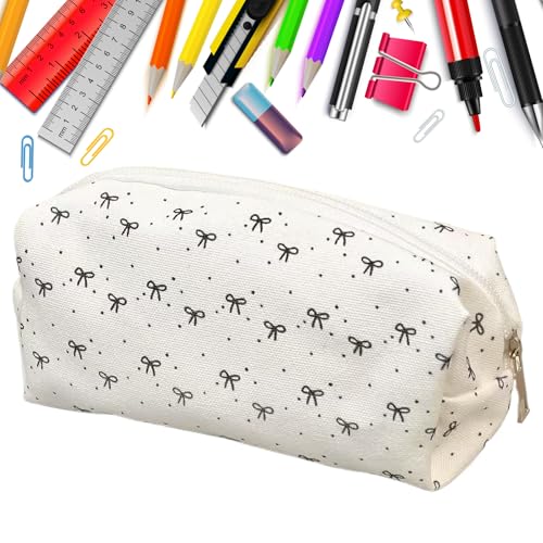 HunicandIU Federmäppchen | Schulbedarf Federmäppchen,Schleifenmuster Großes Fassungsvermögen Ästhetische Box Tragbar Für Basteln Kinder Jugendliche Schule Mädchen von HunicandIU