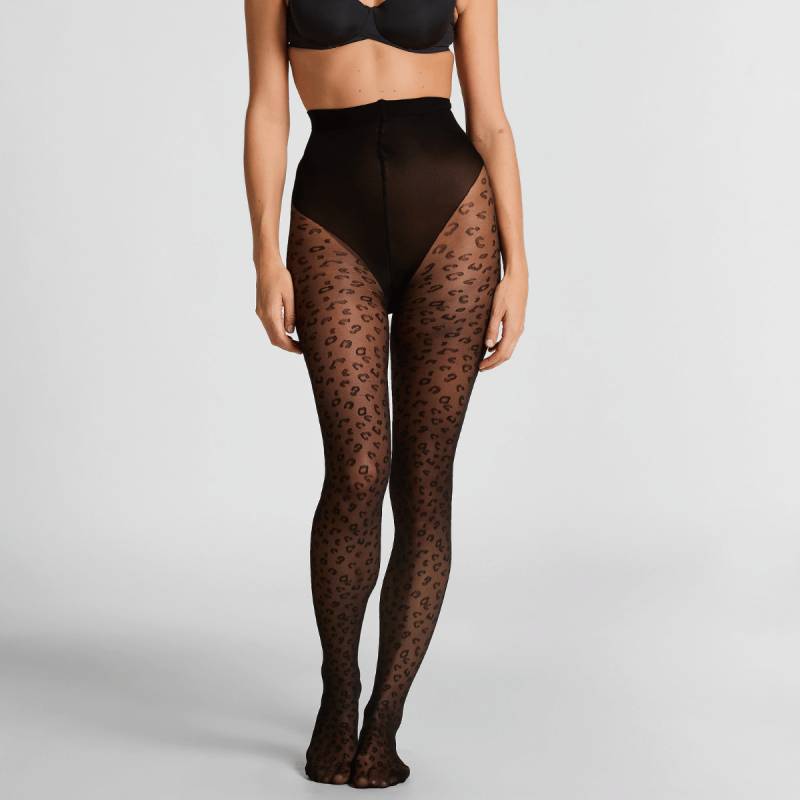 Hunkemöller 15 Denier Strumpfhose, Leopardmuster, Größe: S/M, Damen von Hunkemöller