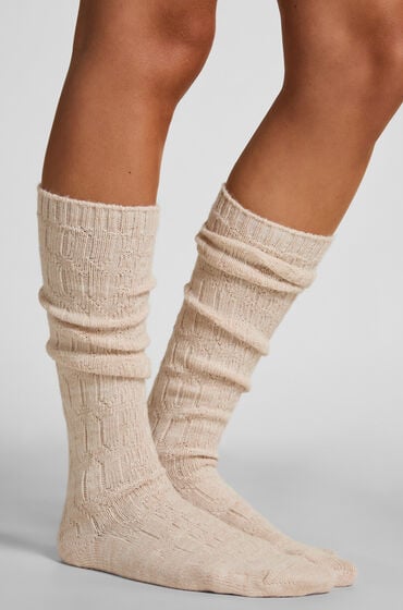 Hunkemöller 2 Paar lange Socken Beige von Hunkemöller