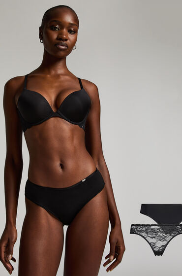 Hunkemöller 2er-Pack Slips Angie Schwarz von Hunkemöller