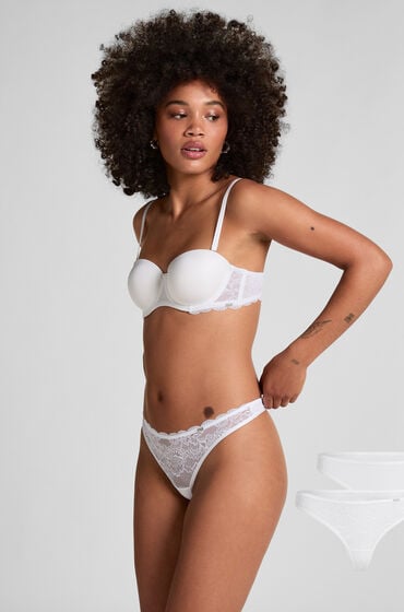 Hunkemöller 2er-Pack Strings Angie Weiß von Hunkemöller
