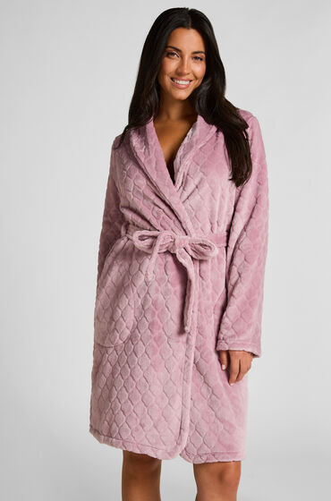 Hunkemöller Bademantel kurz Flanell Lila Hunkemöller Bademantel kurz Flanell Lila von Hunkemöller