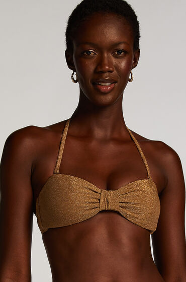 Hunkemöller Bandeau-Bikini-Top Goldie Shimmer Gelb von Hunkemöller