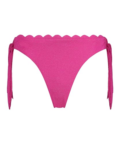 Hunkemöller Bikini Slip Rio Scallop Lurex - hot pink - 2XL von Hunkemöller