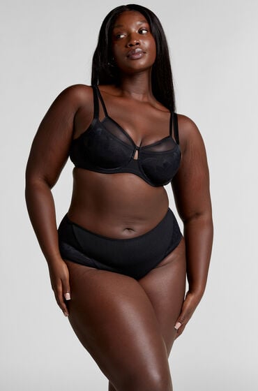 Hunkemöller Brazilian-Slip mit hoher Taille Jocelyn Schwarz von Hunkemöller