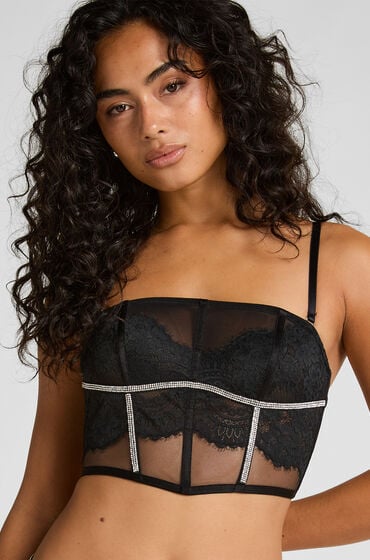 Hunkemöller Bustier Odette Schwarz von Hunkemöller