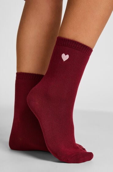 Hunkemöller Crew-Socken aus Modal Rot von Hunkemöller