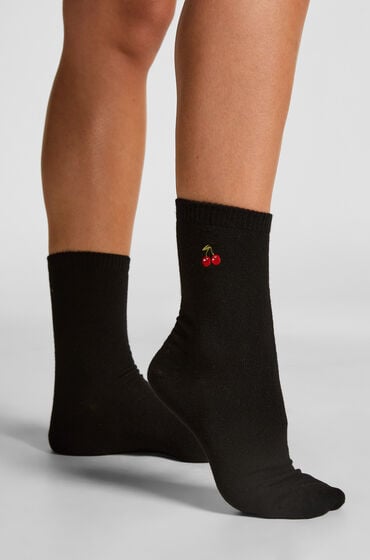 Hunkemöller Crew-Socken aus Modal Schwarz von Hunkemöller