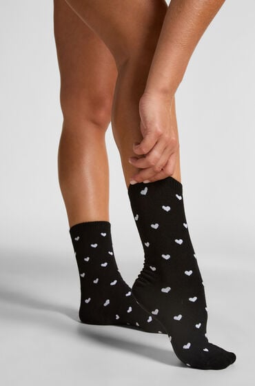 Hunkemöller Crew-Socken aus Modal Schwarz von Hunkemöller