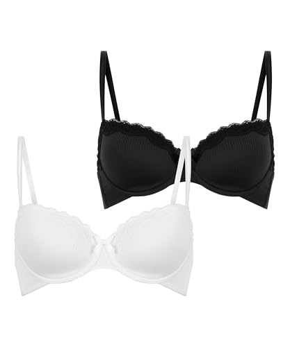 Hunkemöller Doppelpack Vorgeformter Bügel-BH Lola - Caviar - 80C von HUNKEMÖLLER