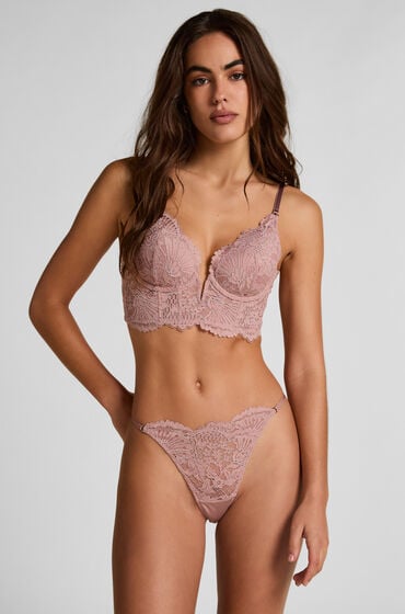 Hunkemöller Tanga mit hohem Beinausschnitt Essie Lila von Hunkemöller