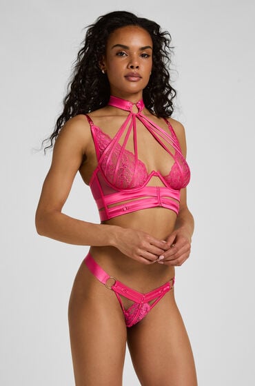 Hunkemöller Emmeline Highleg String Rosa von Hunkemöller