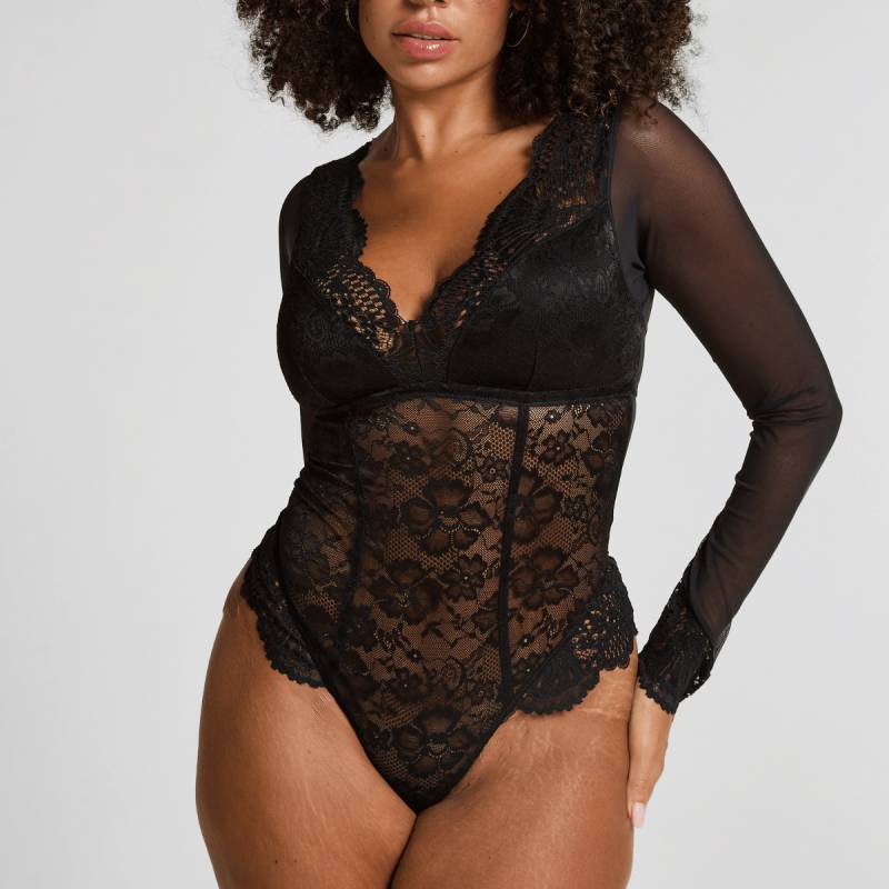 Hunkemöller Essie Bodystocking, Schwarz, Größe: XL, Damen von Hunkemöller