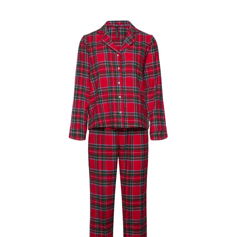 Hunkemöller Flannel Twill Check Pyjamas, Rot, Größe: XL, Damen von Hunkemöller