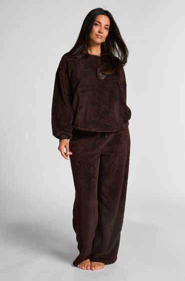 Hunkemöller Fluffy-Fleece-Hose Braun von Hunkemöller