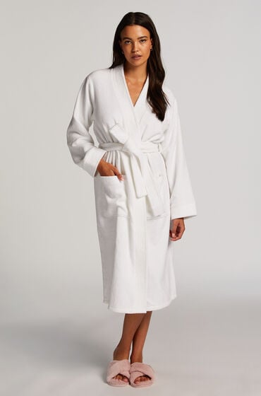 Hunkemöller Frottee-Bademantel Weiß von Hunkemöller