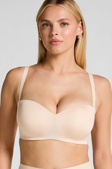 Hunkemöller Gepolsterter trägerloser Push-Up BH mit Bügeln Smooth Beige von Hunkemöller