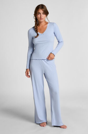 Hunkemöller Gerippte Hose Blau von Hunkemöller