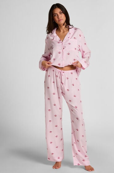 Hunkemöller Gewebte Hose mit Kirschen Rosa von Hunkemöller