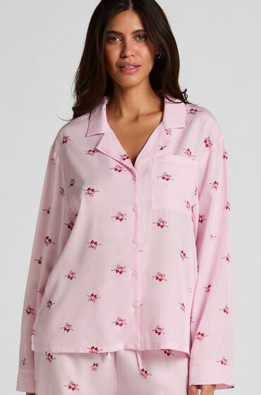 Hunkemöller Gewebte Jacke mit Kirschen Rosa von Hunkemöller