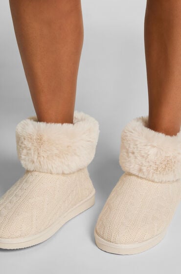 Hunkemöller Hausschuhe Saar Weiß von Hunkemöller