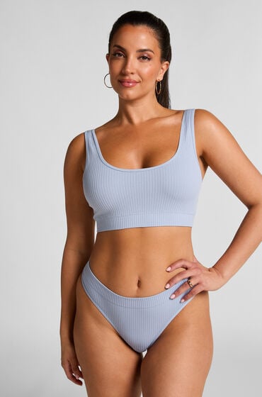 Hunkemöller Hoch ausgeschnittener String Dianne Blau von Hunkemöller