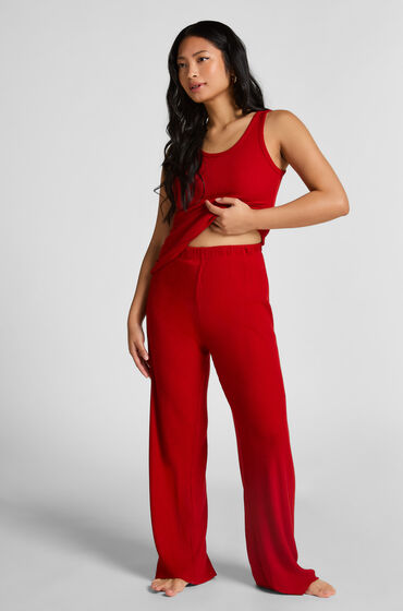 Hunkemöller Hose Brushed Jersey Rot von Hunkemöller