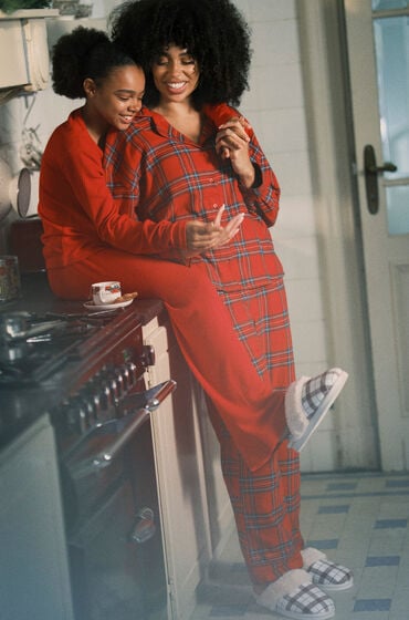 Hunkemöller Hose Brushed Jersey Rot von Hunkemöller