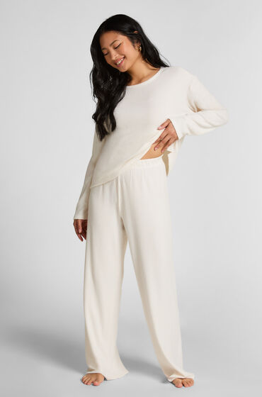 Hunkemöller Hose Brushed Jersey Weiß von Hunkemöller