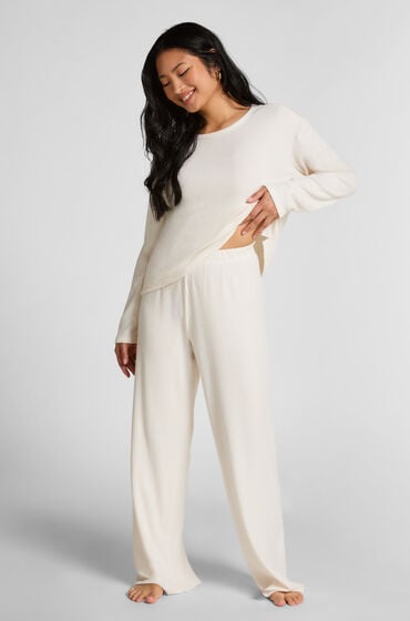 Hunkemöller Hose Brushed Jersey Weiß von Hunkemöller