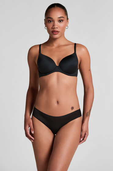 Hunkemöller Invisible Brazilian Stripe Mesh Schwarz von Hunkemöller