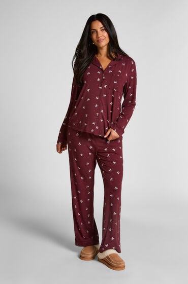 Hunkemöller Jersey-Hose Essential Rot von Hunkemöller