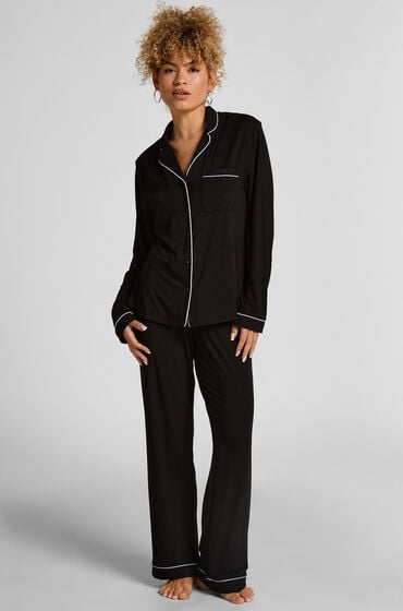 Hunkemöller Jersey-Hose Essential Schwarz von Hunkemöller