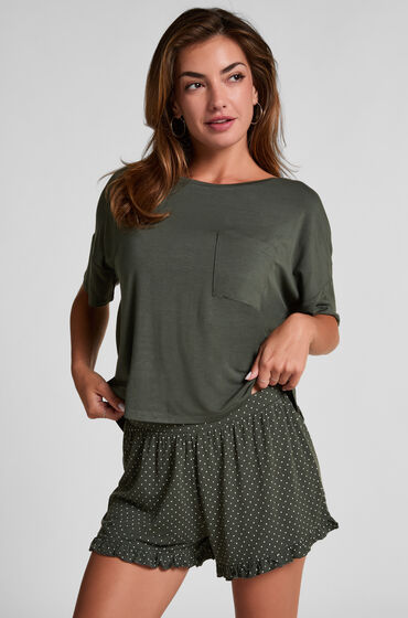 Hunkemöller Jersey-Pyjamaset grün Hunkemöller Jersey-Pyjamaset grün von Hunkemöller