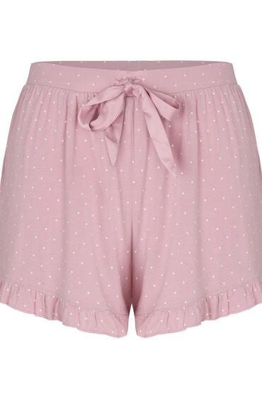 Hunkemöller Jersey-Shorts mit Rüschen Rosa von Hunkemöller